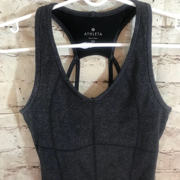Athleta Equator Racerback Charcoal Tank - Picture 4 of 7